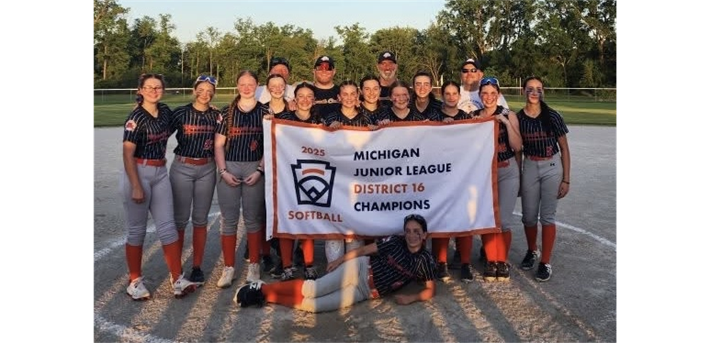 2025 Junior Softball District 16 Champions - Plymouth Canton Little League
