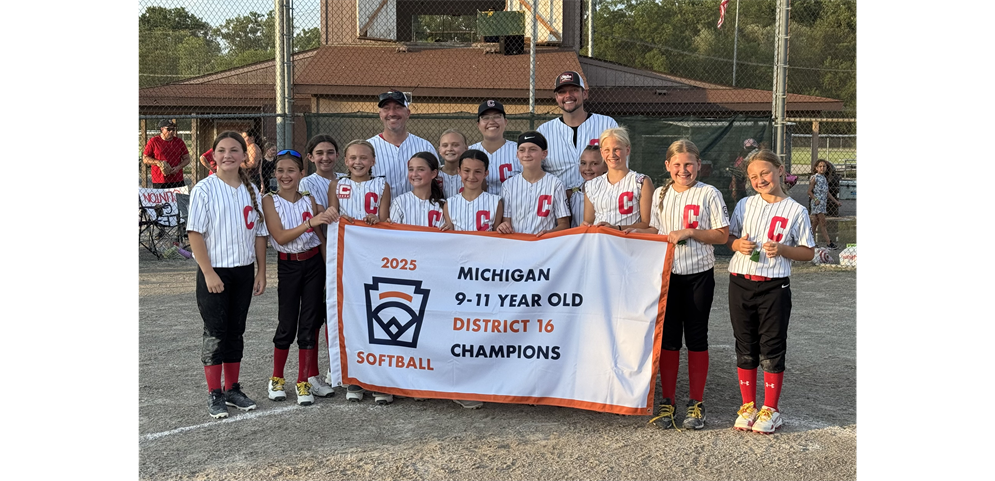 2025 9-11 Year Old Softball District 16 Champions - Clinton Little League