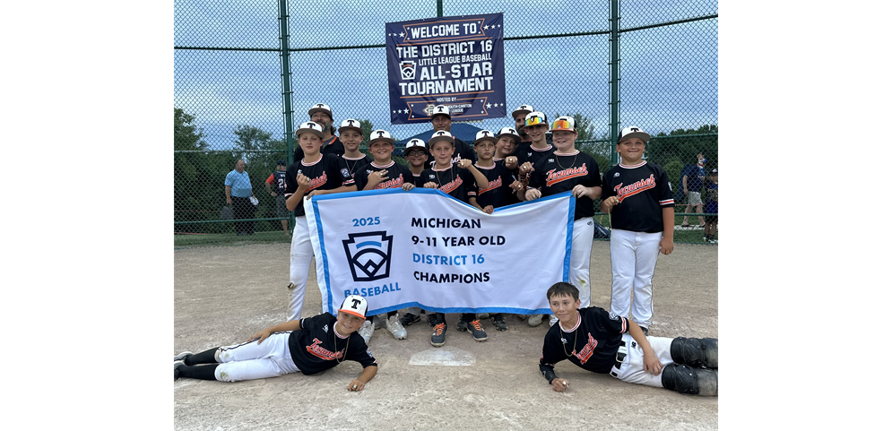 2025 9-11 Year Old Baseball District 16 Champions - Tecumseh Area Little League